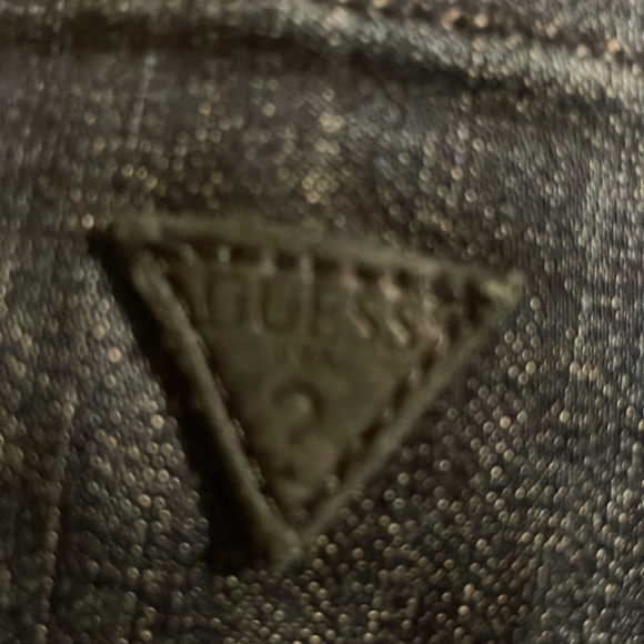 Guess Jeans, black leather knee pads, Zippered legs - Picture 4 of 4